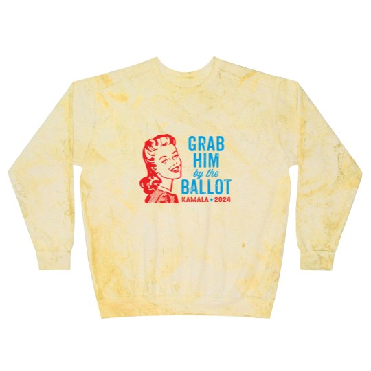 Discover Grab Him By The Ballot Kamala 2024 Funny Harris Election Blast Sweatshirts