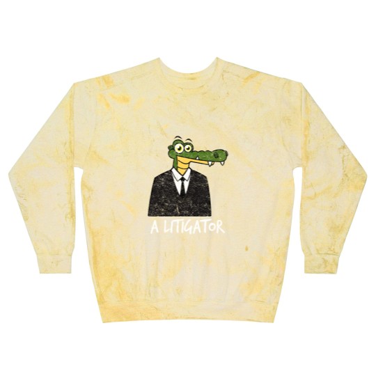 Discover A Litigator Alligator Lawyer Attorney Law Distress Blast Sweatshirts