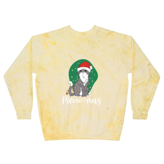 Discover Meow-Mas Cat Christmas Kitten Animal Christmas Tre Blast Sweatshirts