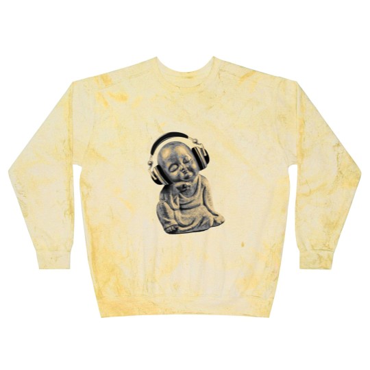 Discover Buddha Headphones Blast Sweatshirts Buddhist Monk DJ Blast Sweatshirts