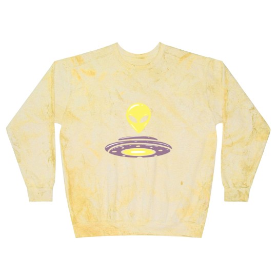 Discover Alien UFO motif alien head saucer design Blast Sweatshirts