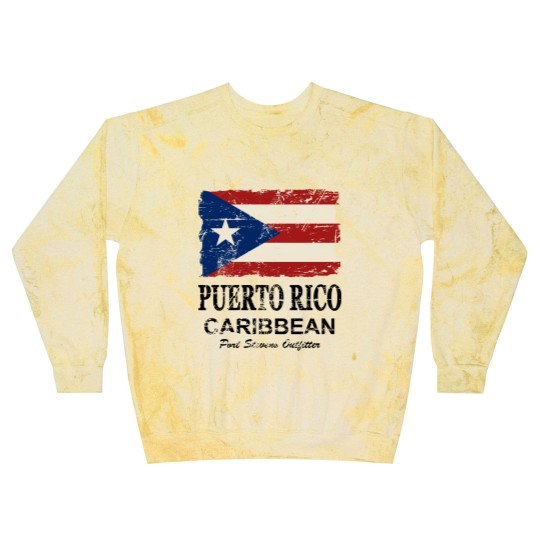 Discover Puerto Rico Flag - Vintage Look Blast Sweatshirts