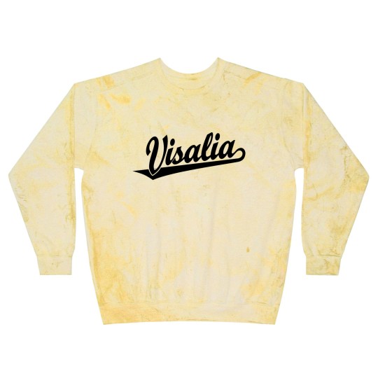 Discover Visalia script logo in black Blast Sweatshirts