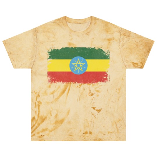 Discover Distressed Ethiopia Flag Design Blast T Shirts