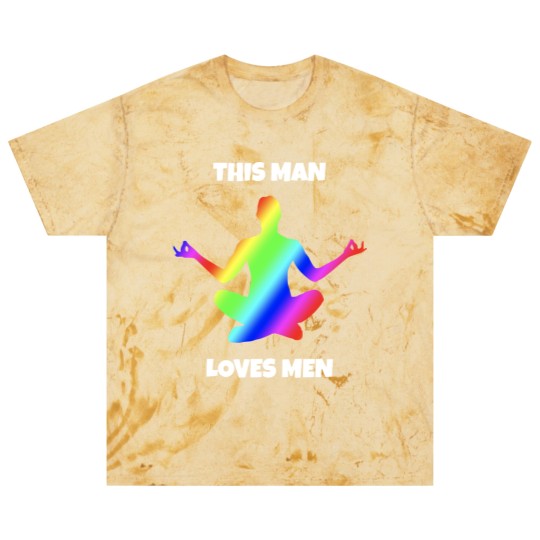 Discover This Man loves Men rainbow colors gay men Blast T Shirts