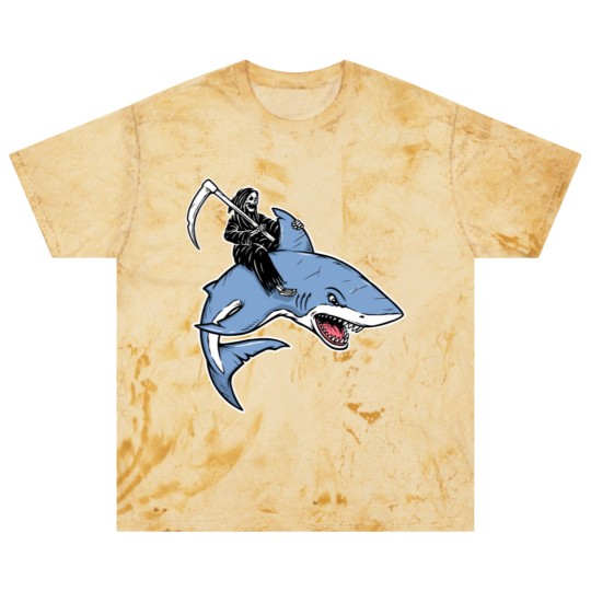 Discover Grim reaper rides a shark Blast T Shirts