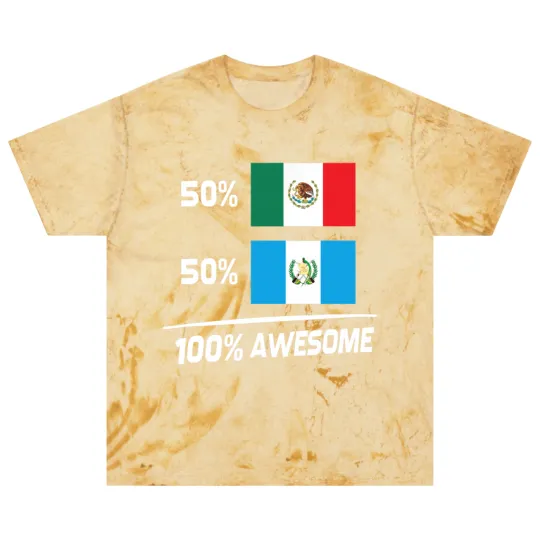 Discover Half Mexican Half Guatemalan Pride Mexico Guatemala Flag Blast T Shirts