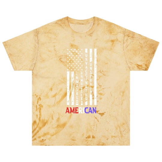 Discover Unmasked Unmuzzled Unvaccinated Unafraid American Flag Fan Blast T Shirts