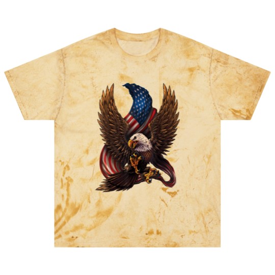 Discover Patriotic American Design With Eagle And Flag Blast T Shirts