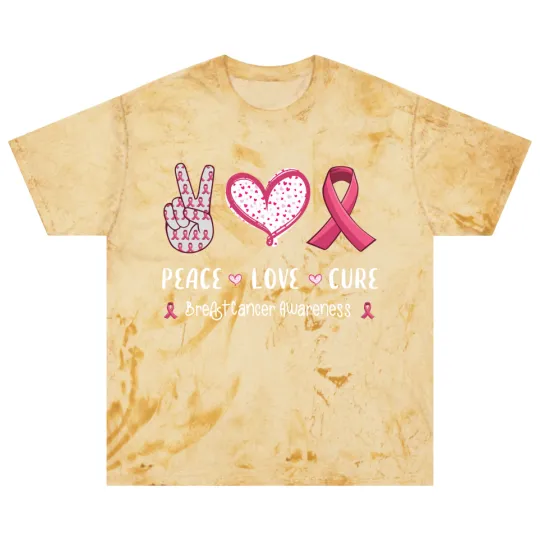 Discover Peace Love Cure Breast Cancer Awareness Blast T Shirts