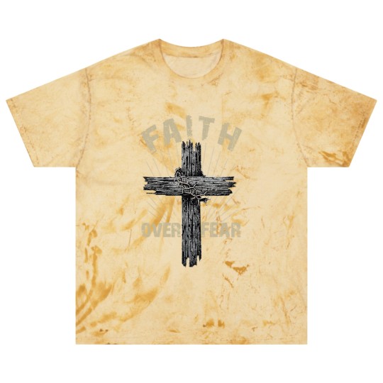 Discover Jesus Christ Cross Faith Over Fear Quote Saying Christian Blast T Shirts