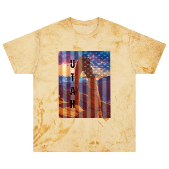 Discover Utah American Flag Blast T Shirts