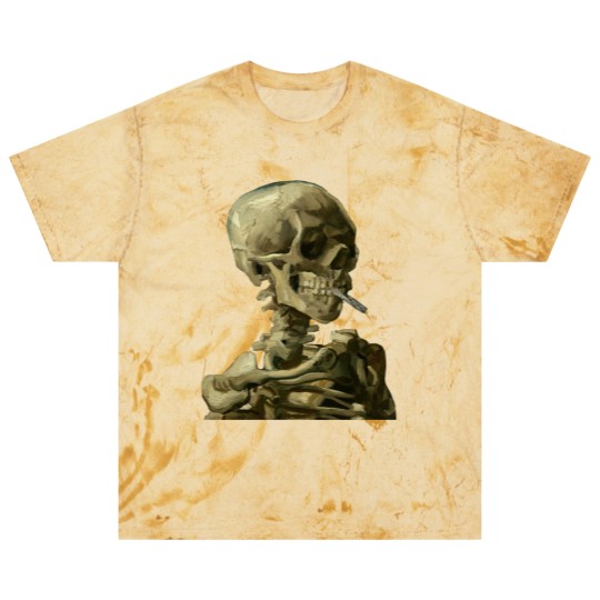 Discover Skull with Burning Cigarette by Vincent van Gogh - Skull - Blast T Shirts
