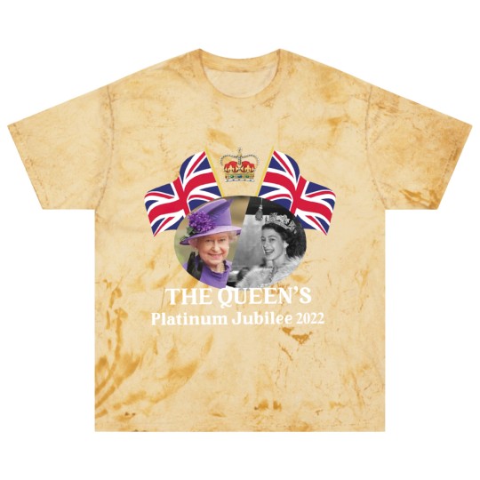 Discover Queen Elizabeth II Platinum Jubilee 2022 CELIBRATION  Emblem Blast T Shirts  Union Jack Blast T Shirts The Queen's Blast T Shirts
