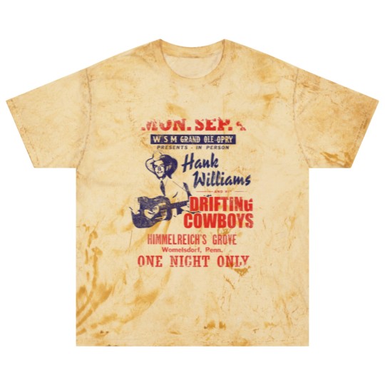 Discover Hank Williams Concert Poster, distressed - Hank Williams - Blast T Shirts