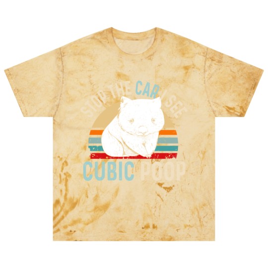 Discover Stop the car I see cubic poop Design for a Wombat Blast T Shirts