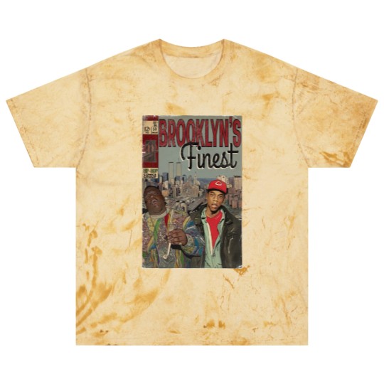 Discover Jay-z and Biggie - Brooklyns Finest Comic Book Art Blast T Shirts