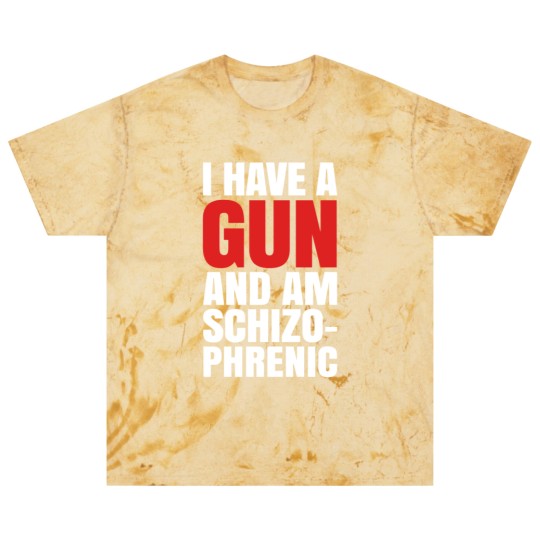 Discover I HAVE A GUN AND AM SCHIZOPHRENIC - BLACK Blast T Shirts