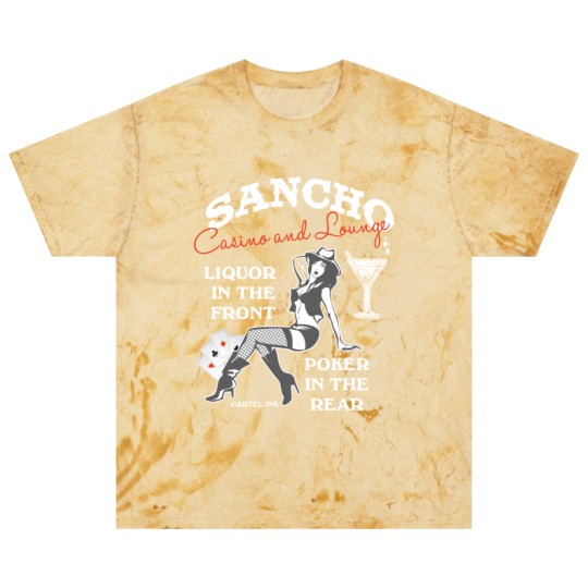 Discover Sancho casino and lounge Liquor in the front Blast T Shirts