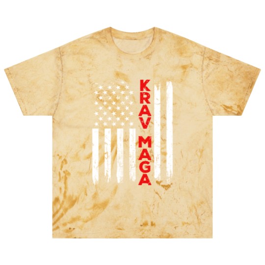 Discover Krav Maga Self Defense USA American Flag Fighter Blast T Shirts