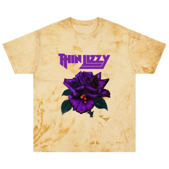 Discover Thin Lizzy Purple Rose Pop Rock Band Black Blast T Shirts