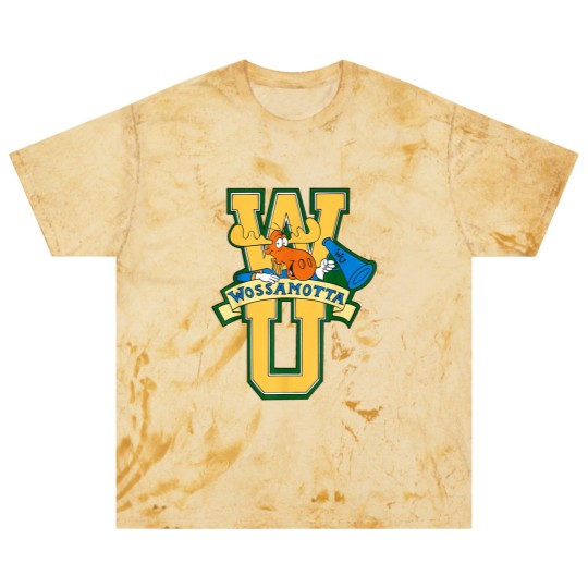 Discover Rocky and Bullwinkle Wossamotta U Logo Blast T Shirts
