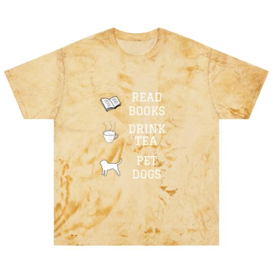Discover Read Books, Drink Tea, Pet Dogs Blast T Shirts
