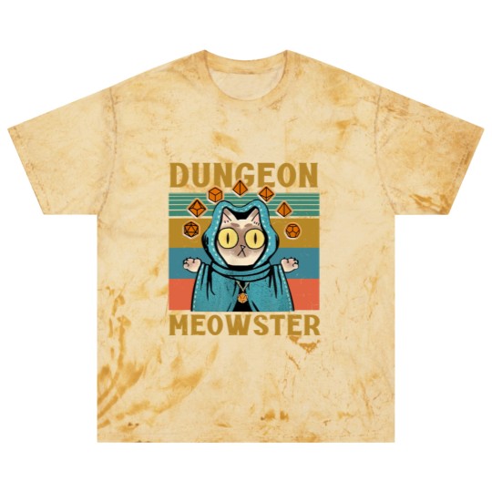 Discover Dungeon Meowster Funny Nerdy-Gamer Cat-D20 Dice RPG Dungeons and Dragons Blast T Shirts