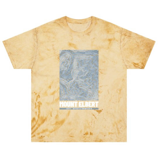 Discover Mount Elbert | Topographic Map (Grunge) Blast T Shirts