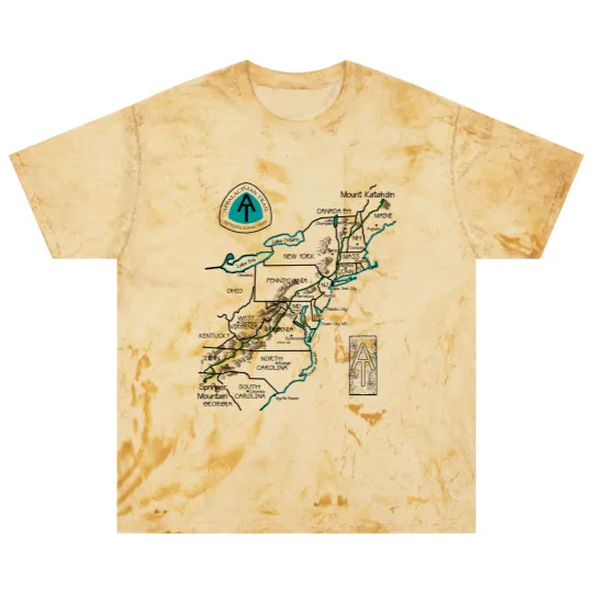 Discover Appalachian National Scenic Trail Map AT Map Blast T Shirts