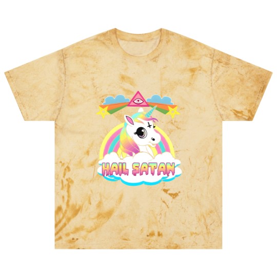 Discover Hail Satan Unicorn Rainbow Painting Drawing Design Blast T Shirts