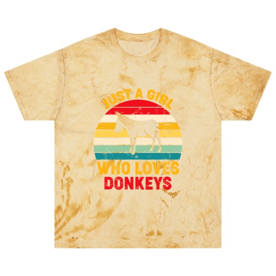 Discover Just A Girl Who Loves Donkeys Retro Sunset Donkey Lovers Blast T Shirts
