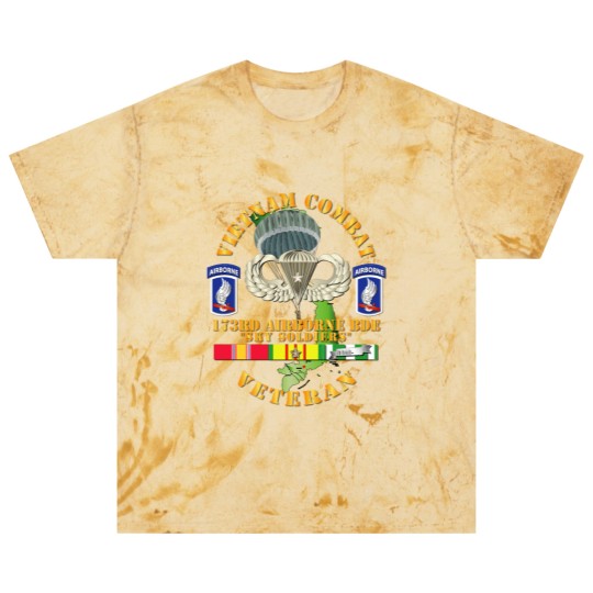 Discover Vietnam Combat Infantry Veteran w 173rd Airborne Bde SSI V1 Blast T Shirts