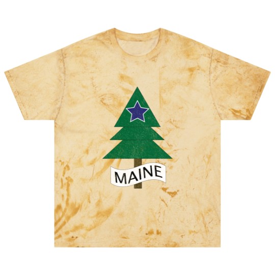 Discover 1901 Maine State Flag Remix Distressed Vintage - Maine - Blast T Shirts