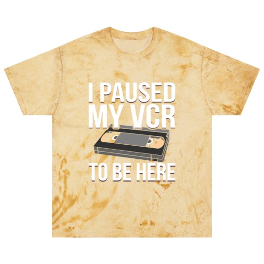 Discover I Paused my VCR to be Here funny VCR Day Pun Blast T Shirts