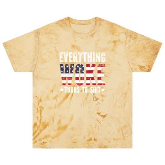 Discover Everything Woke turns to Shit Vintage USA Flag - Everything Woke Turns To Shit - Blast T Shirts