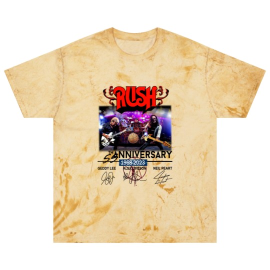 Discover New 55 Years RUSH Band 1968-2023 Signatures Blast T Shirts