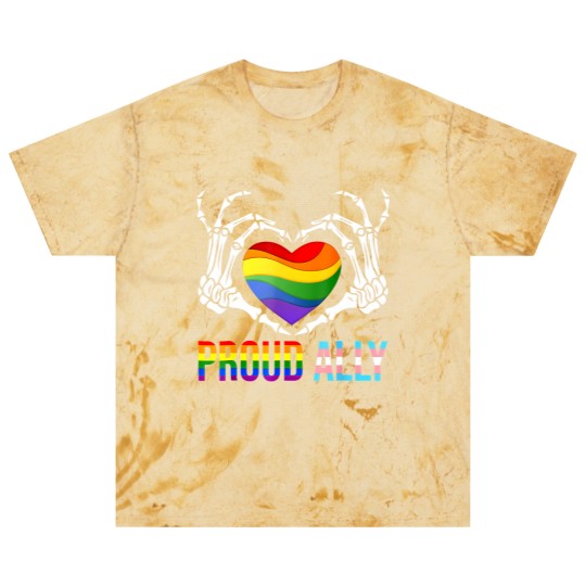 Discover proud ally lgbt transgender flag skeleton heart gay lesbian Blast T Shirts
