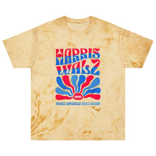 Discover Harris Walz 2024 Vintage Boho Groovy Retro red Blue Kamala Harris 2024 - Harris Walz 2024 - Blast T Shirts