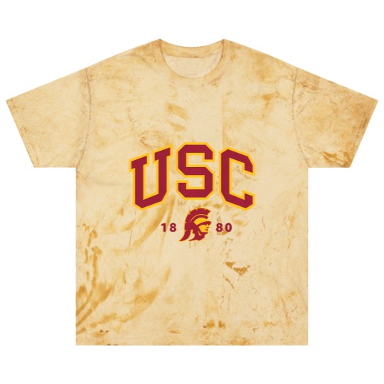 Discover usc curved block logo with cardinal gold trojan 1880 sweat Blast T Shirts