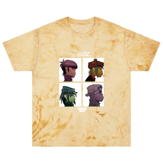 Discover Gorillaz Blast T Shirts Mens Demon Days Band Logo Blast T Shirts Short Sleeve Black