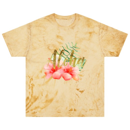 Discover Tropical Leaves Hibiscus Floral Watercolor Aloha Blast T Shirts