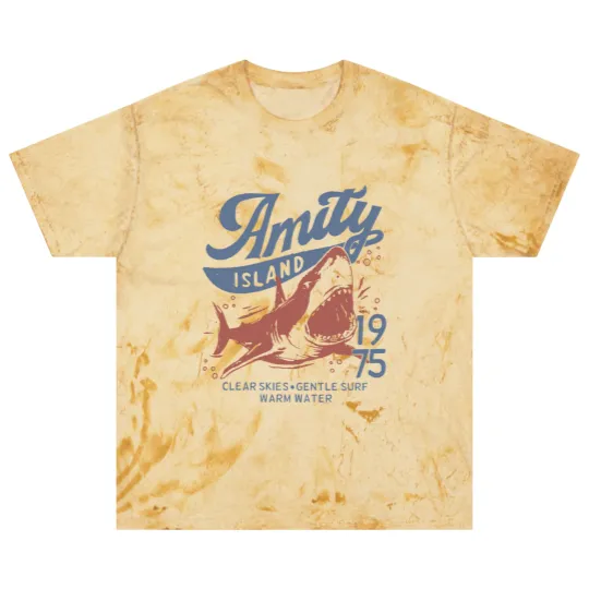 Discover Jaws Amity Island 1975 Clear Skies Gentle Surf Warm Water White Blast T Shirts