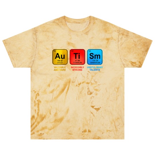 Discover Autism Awareness Women Men Kids Elements Periodic Table ASD Blast T Shirts