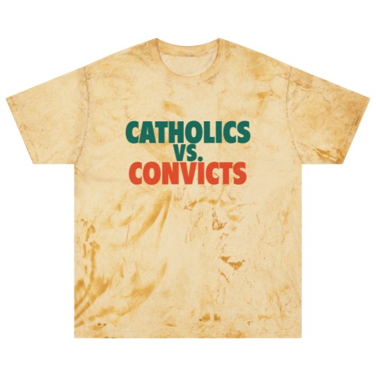 Discover Catholics Vs. Convicts Retro 1988 Football Game Blast T Shirts