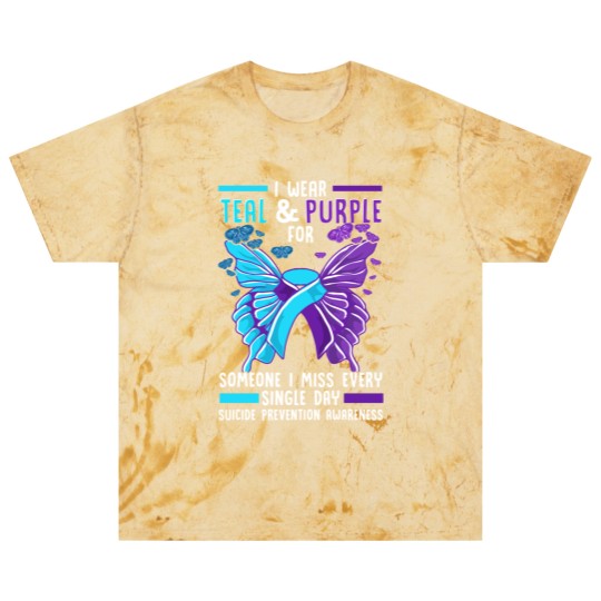 Discover Teal And Purple Ribbon Suicide Prevention Awarenes Blast T Shirts