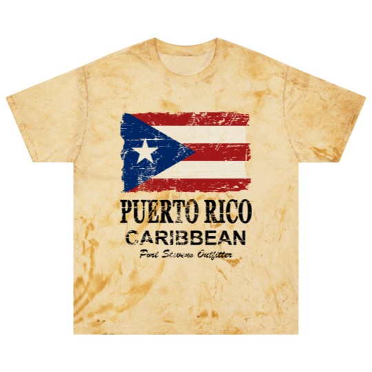 Discover Puerto Rico Flag - Vintage Look Blast T Shirts