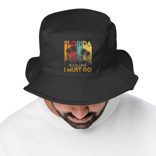 Discover Florida Strong Men's Bucket Hats Florida Is Calling I Must Go