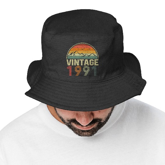 Discover Classic 30th Birthday Gift Idea Vintage 1991 Bucket Hats