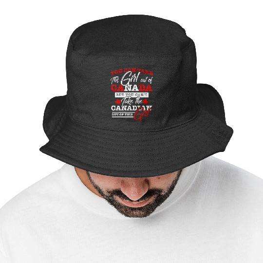 Discover Canadian Girl Women Gifts Maple Leaf Canada Bucket Hats